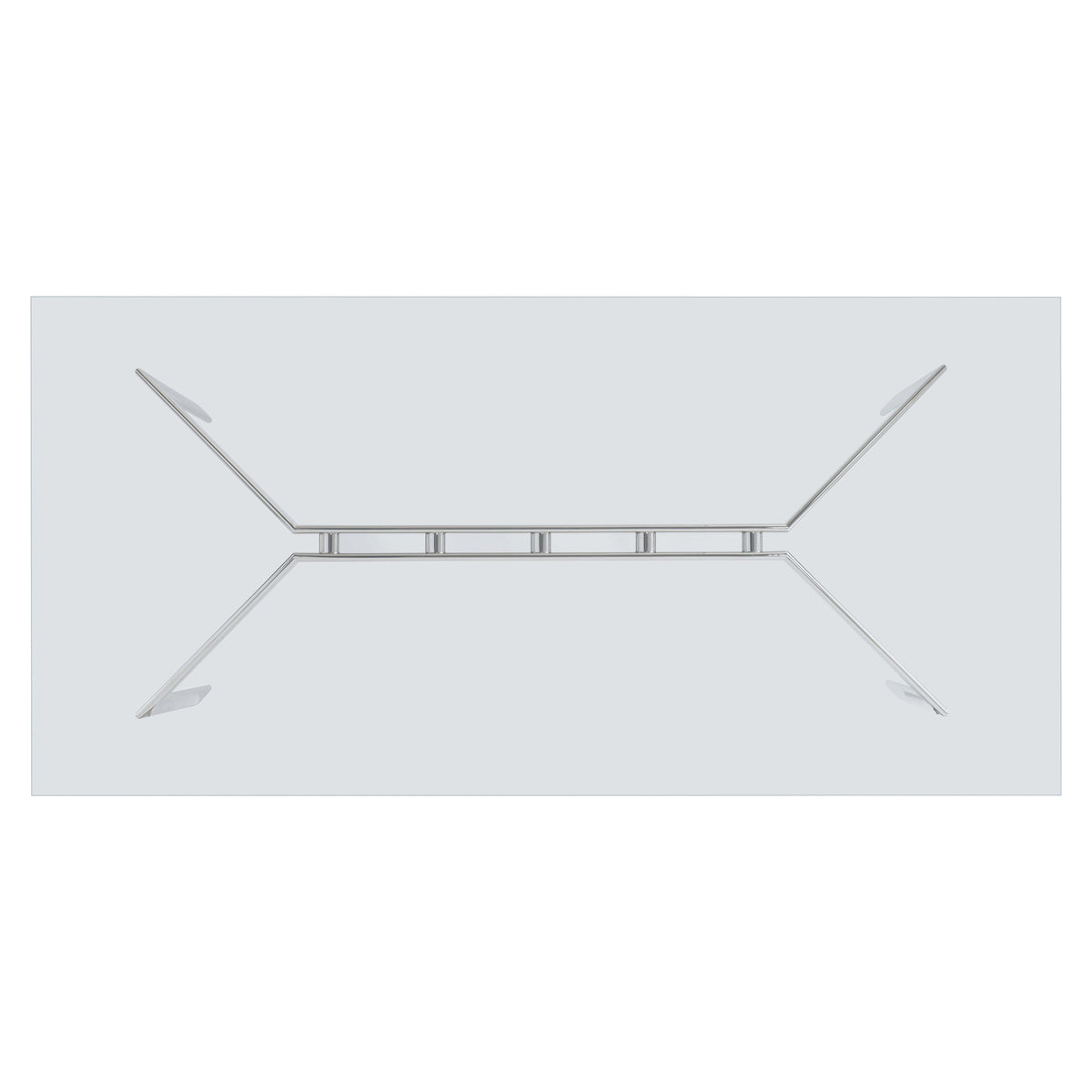 Cristobal Chrome/Glass Dining Table - Ornate Home