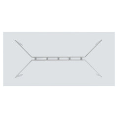 Cristobal Chrome/Glass Dining Table - Ornate Home
