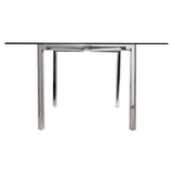 Cristobal Chrome/Glass Dining Table - Ornate Home