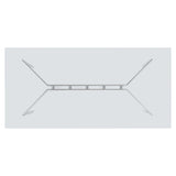 Cristobal Clear/Polished Stainless Steel Dining Table - Ornate Home