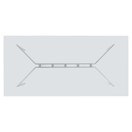 Cristobal Clear/Polished Stainless Steel Dining Table - Ornate Home