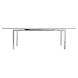 Cristobal Clear/Polished Stainless Steel Dining Table - Ornate Home