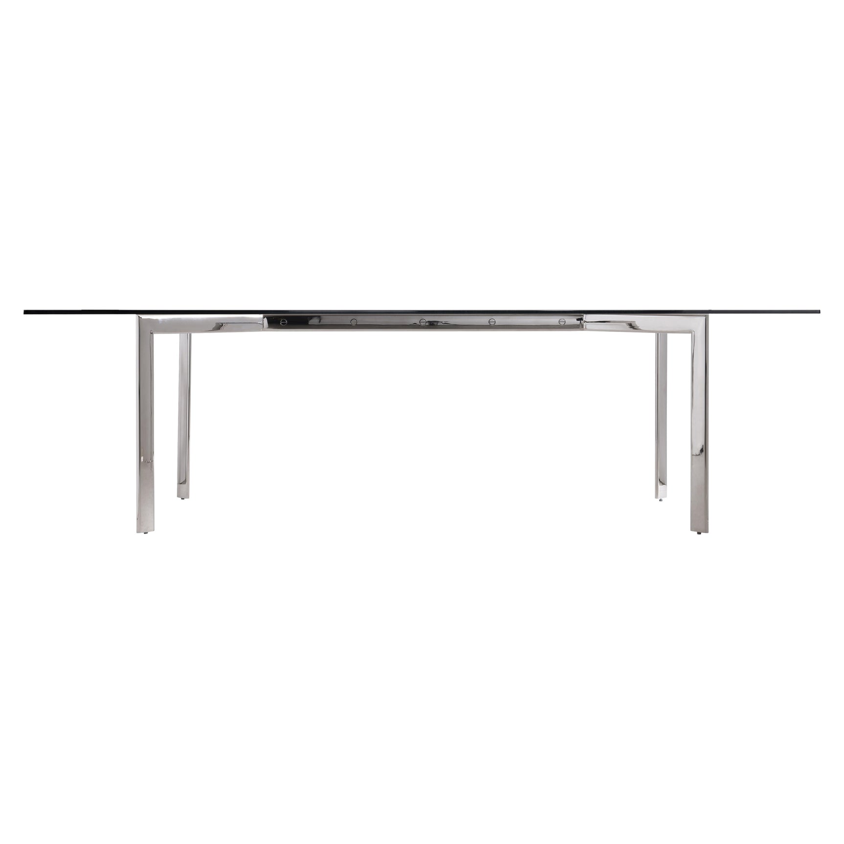 Cristobal Clear/Polished Stainless Steel Dining Table - Ornate Home