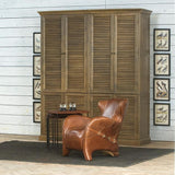 Croc Brown Leather Nesting Tables (Set of 3) - Ornate Home