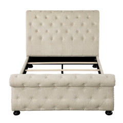 Crofton Beige Queen Bed - Ornate Home