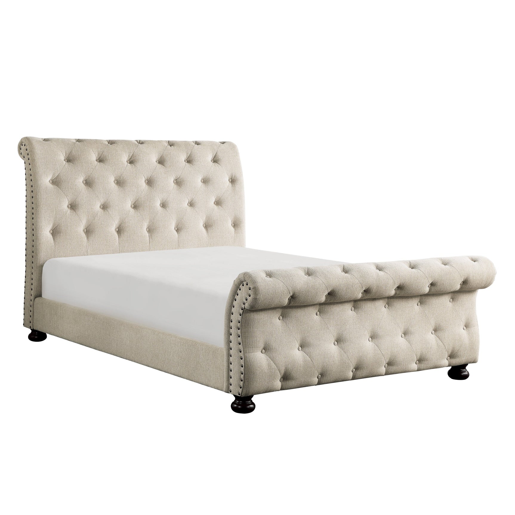 Crofton Beige Queen Bed - Ornate Home