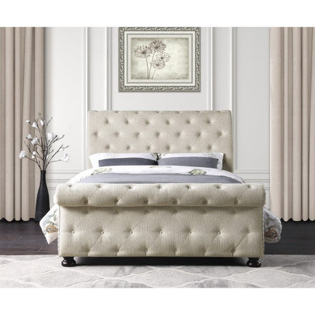 Crofton Beige Queen Bed - Ornate Home