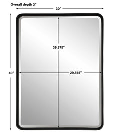 Crofton Black Large Mirror - Ornate Home