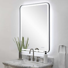 Crofton Black Lighted Large Mirror - Ornate Home