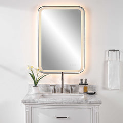 Crofton Black Lighted Vanity Mirror - Ornate Home
