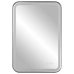 Crofton Black Lighted Vanity Mirror - Ornate Home