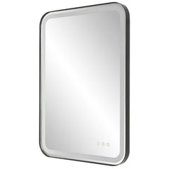 Crofton Black Lighted Vanity Mirror - Ornate Home