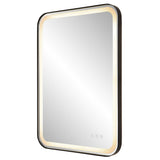 Crofton Black Lighted Vanity Mirror - Ornate Home
