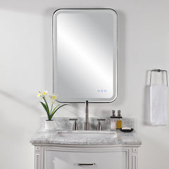 Crofton Black Lighted Vanity Mirror - Ornate Home