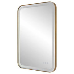Crofton Brass Lighted Vanity Mirror - Ornate Home