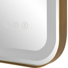 Crofton Brass Lighted Vanity Mirror - Ornate Home