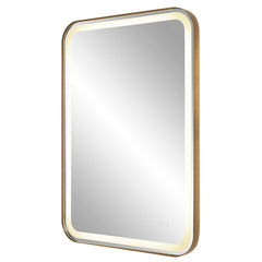 Crofton Brass Lighted Vanity Mirror - Ornate Home