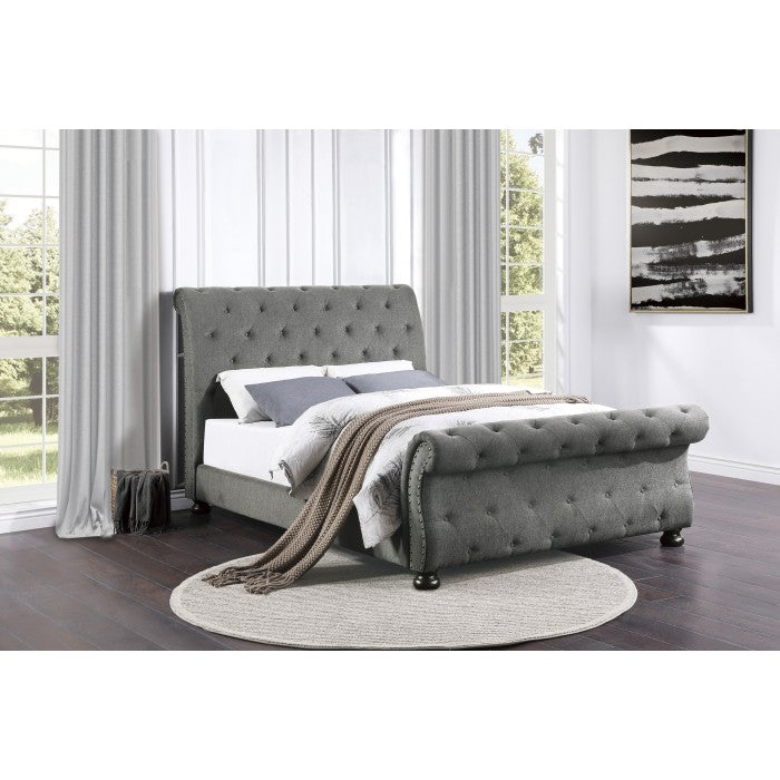 Crofton Dark Gray Eastern King Bed - Ornate Home