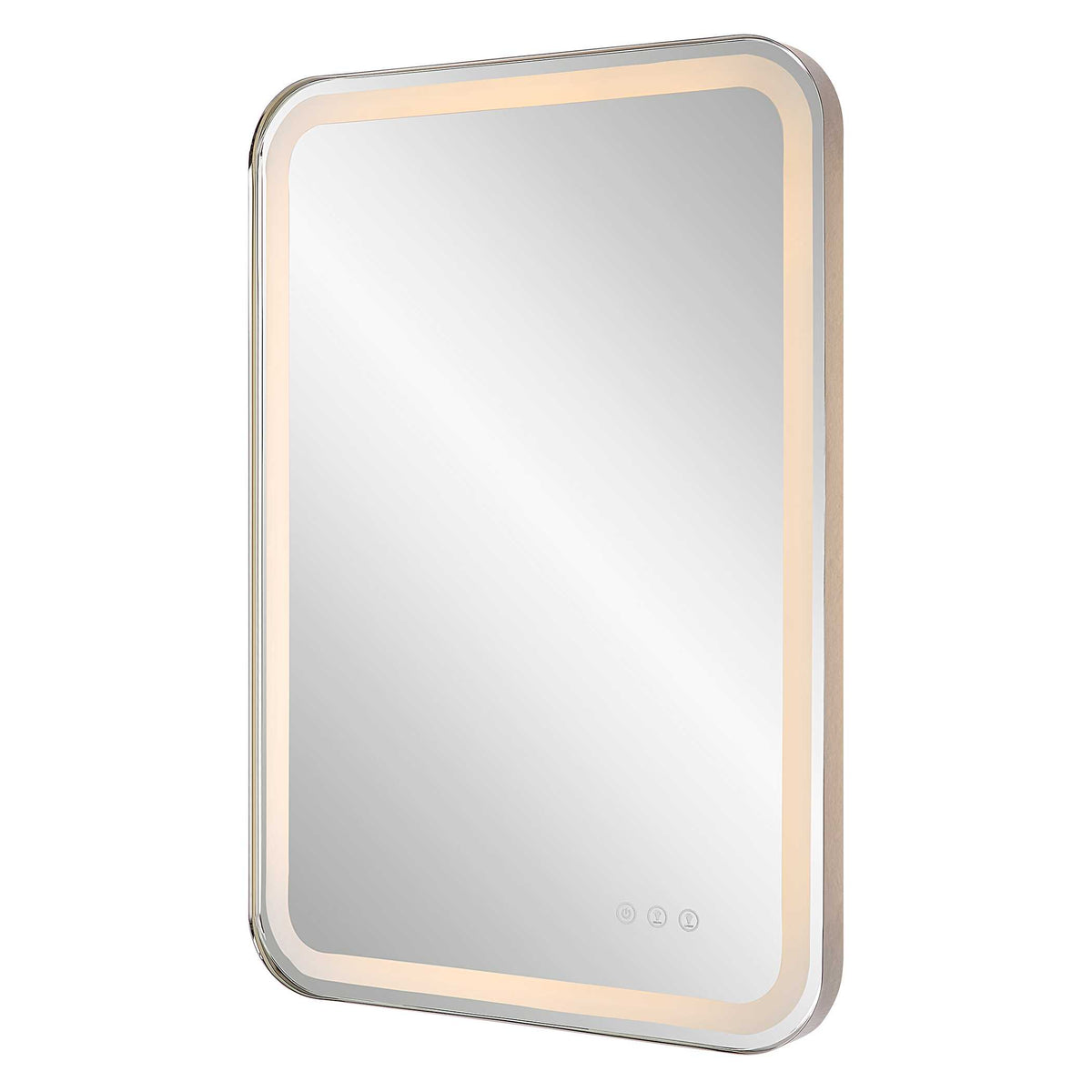Crofton Nickel Lighted Vanity Mirror - Ornate Home