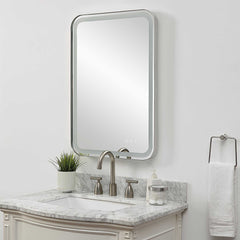 Crofton Nickel Lighted Vanity Mirror - Ornate Home
