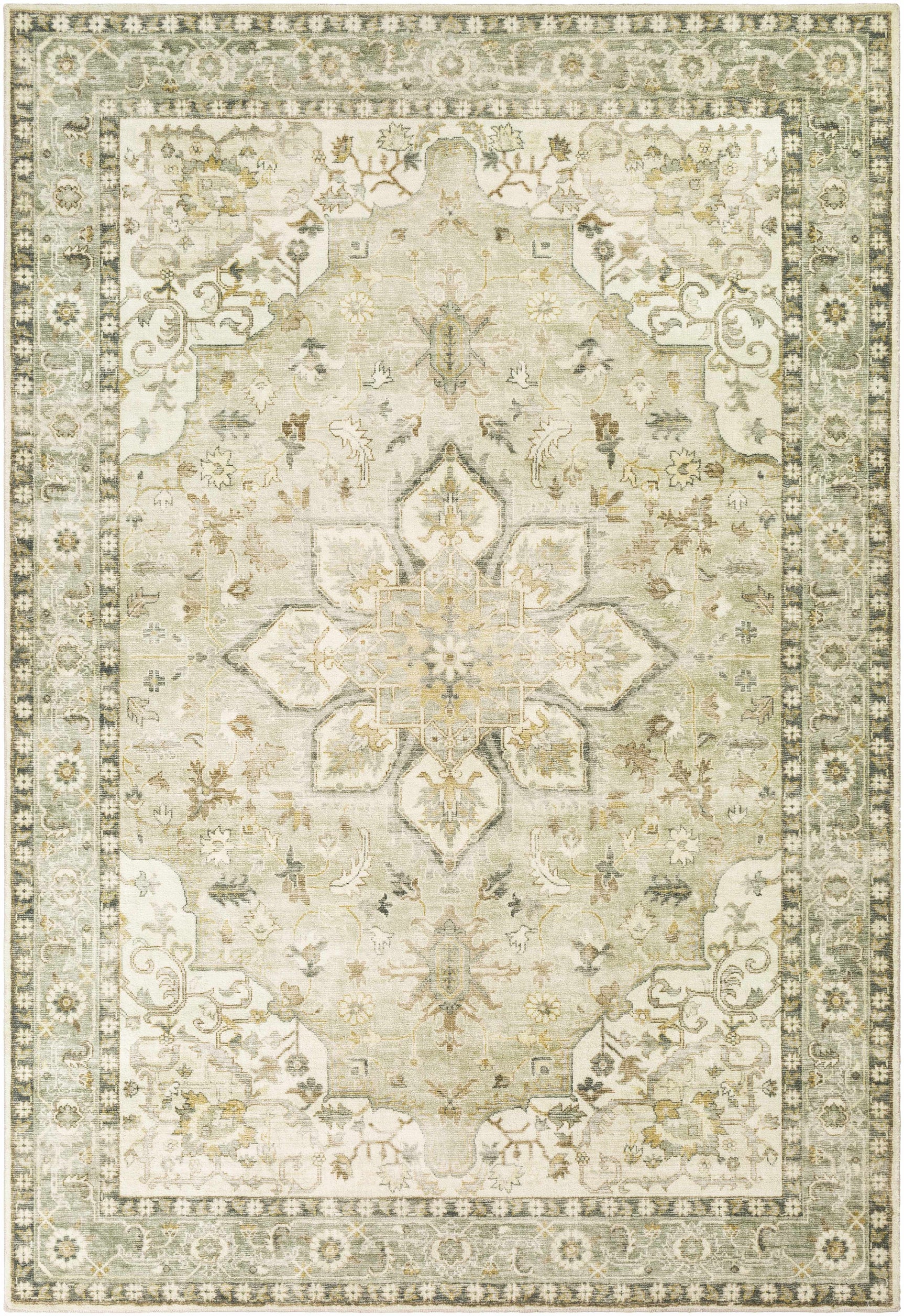 Crondall Sage Traditional Area Rug - Ornate Home