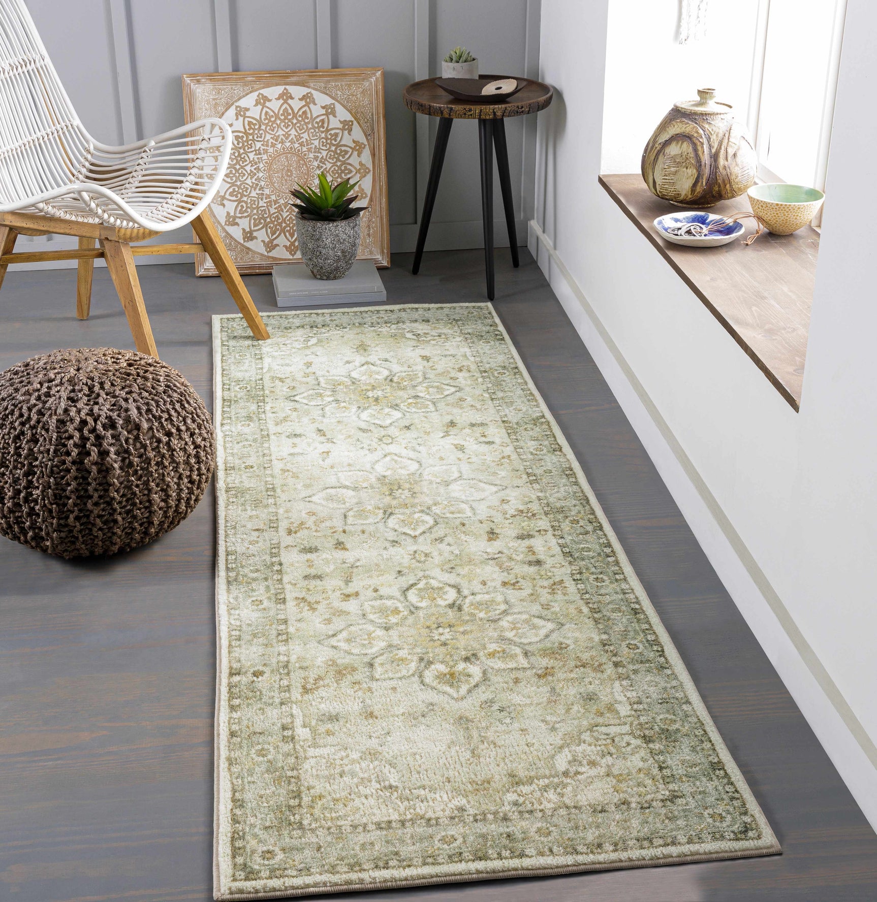 Crondall Sage Traditional Area Rug - Ornate Home