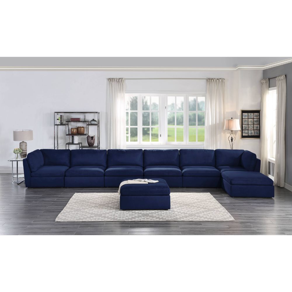 Crosby Deep Blue Modular Sectional Units Create your own Style - Ornate Home