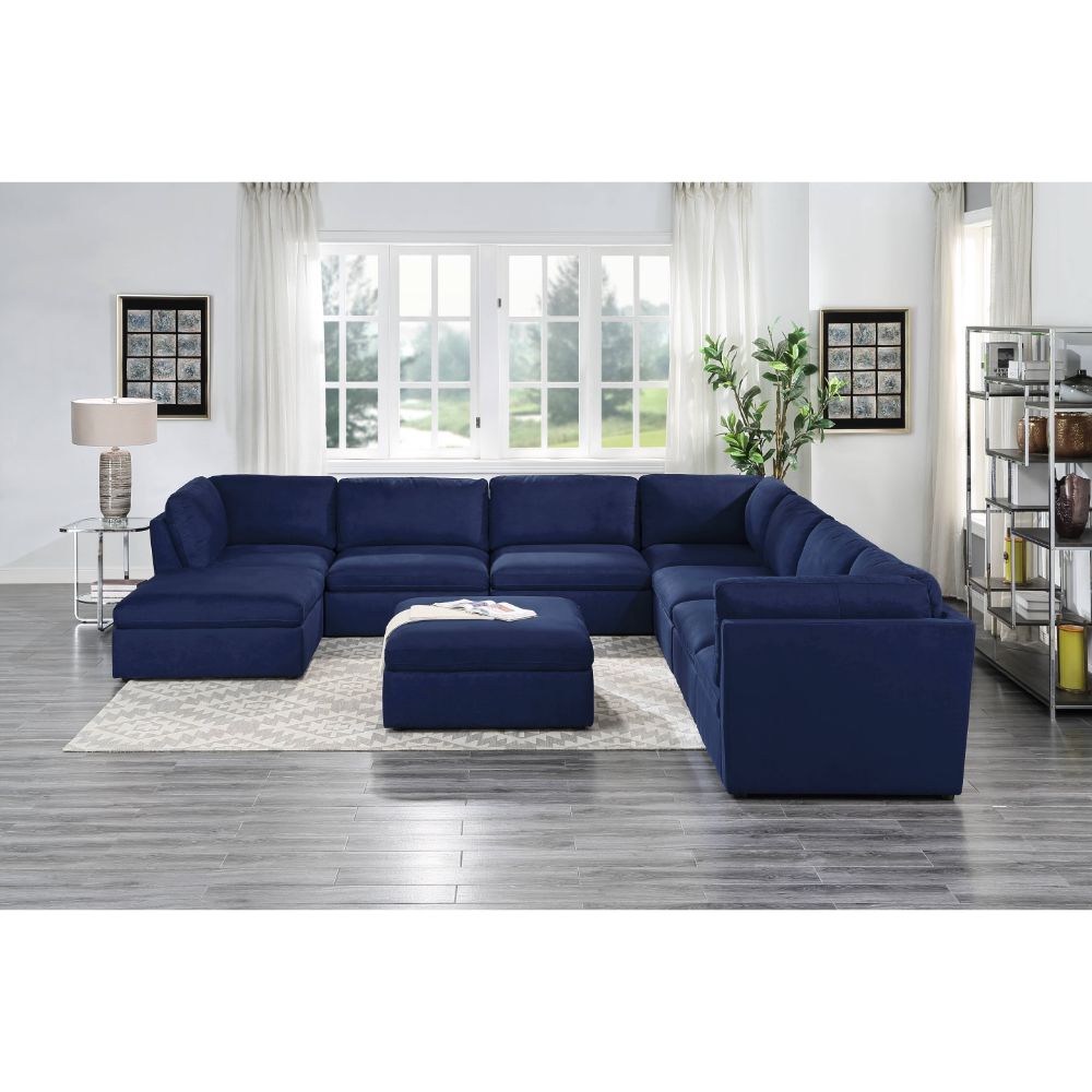 Crosby Deep Blue Modular Sectional Units Create your own Style - Ornate Home