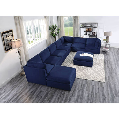 Crosby Deep Blue Modular Sectional Units Create your own Style - Ornate Home