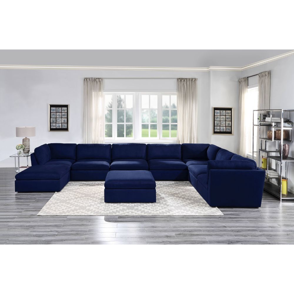 Crosby Deep Blue Modular Sectional Units Create your own Style - Ornate Home