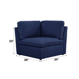 Crosby Deep Blue Modular Sectional Units Create your own Style - Ornate Home