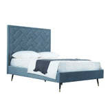 Crosby Full- Size Bed in Blue - Ornate Home