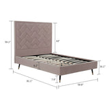 Crosby Full- Size Bed in Blush - Ornate Home