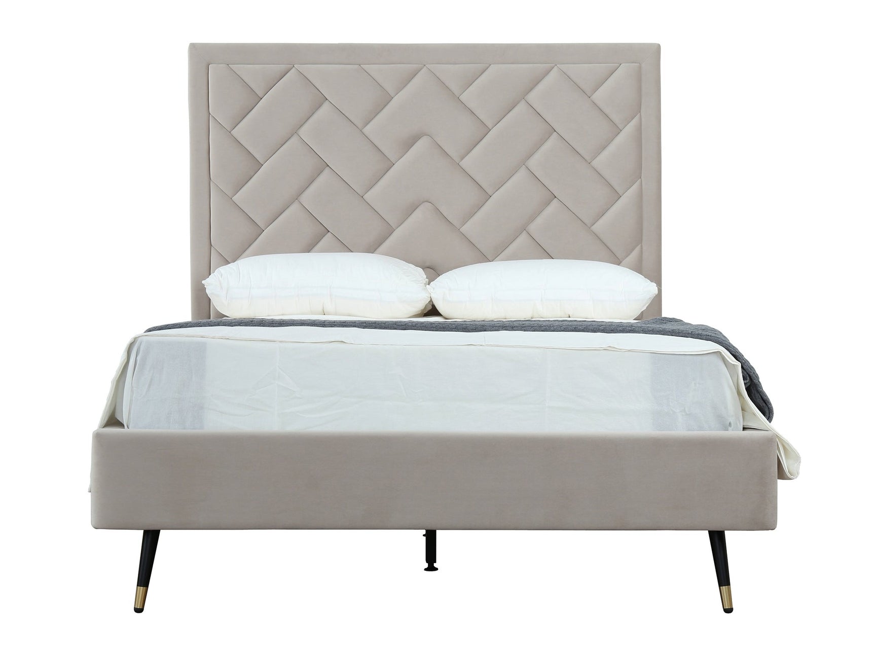 Crosby Full- Size Bed in Greige - Ornate Home