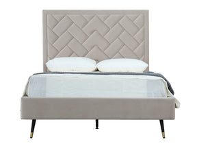Crosby Full- Size Bed in Greige - Ornate Home