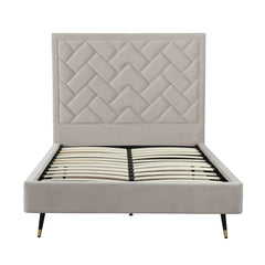 Crosby Full- Size Bed in Greige - Ornate Home