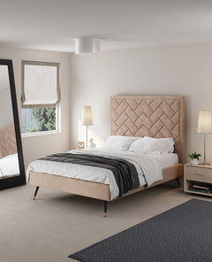 Crosby Full- Size Bed in Nude - Ornate Home