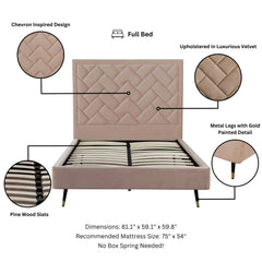 Crosby Full- Size Bed in Nude - Ornate Home