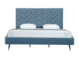 Crosby King-Size Bed in Blue - Ornate Home