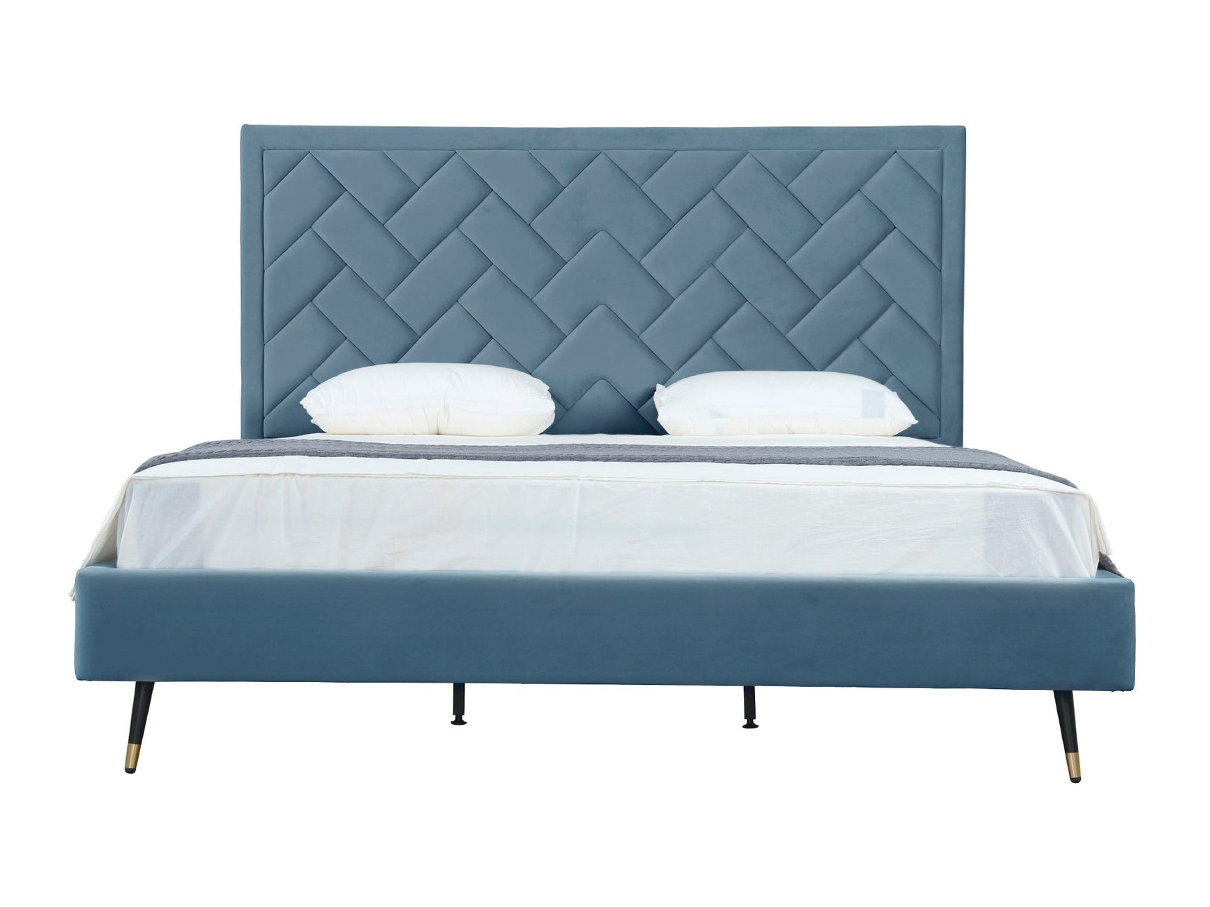 Crosby King-Size Bed in Blue - Ornate Home