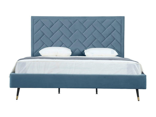 Crosby King-Size Bed in Blue - Ornate Home