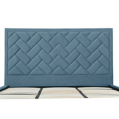 Crosby King-Size Bed in Blue - Ornate Home