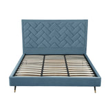Crosby King-Size Bed in Blue - Ornate Home