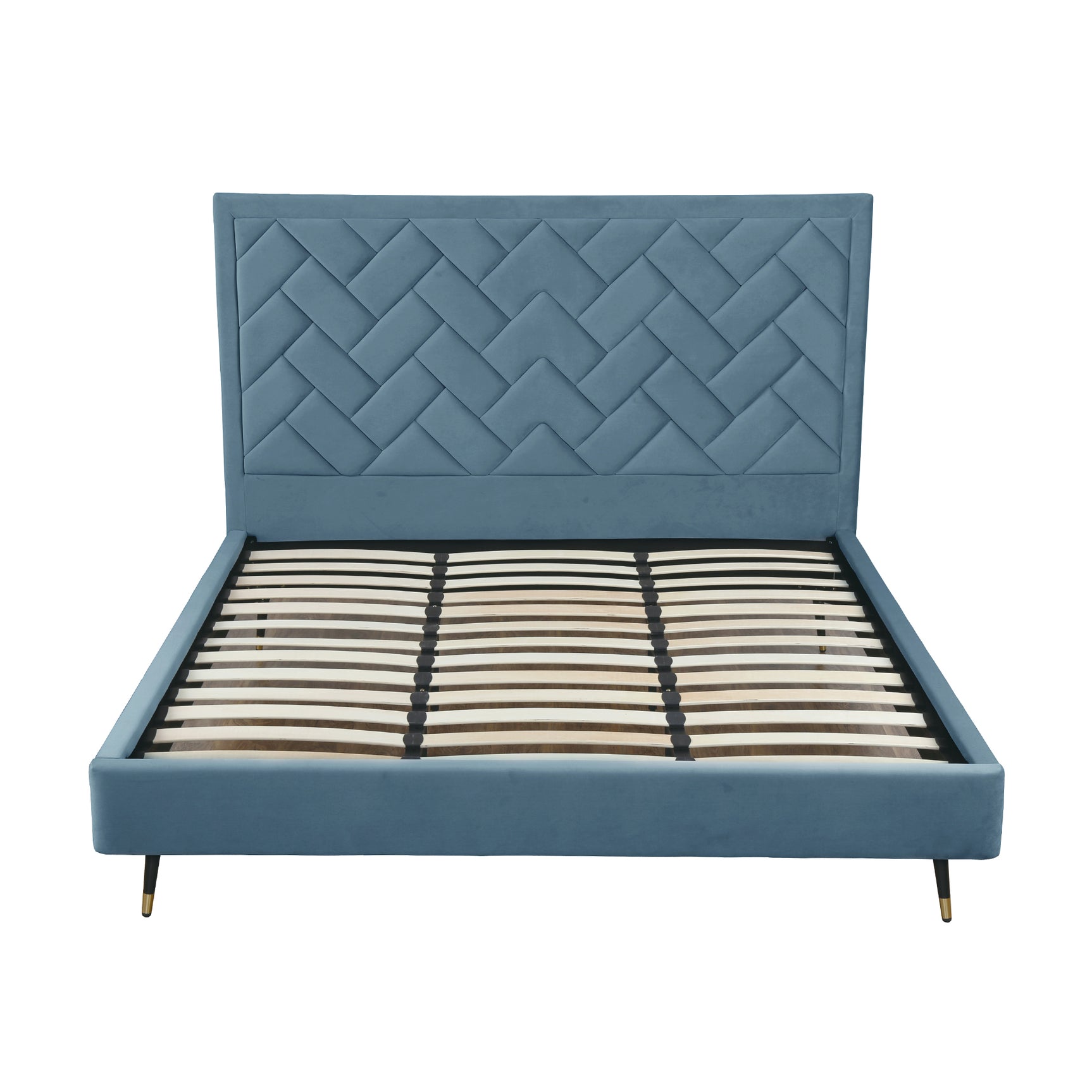 Crosby King-Size Bed in Blue - Ornate Home