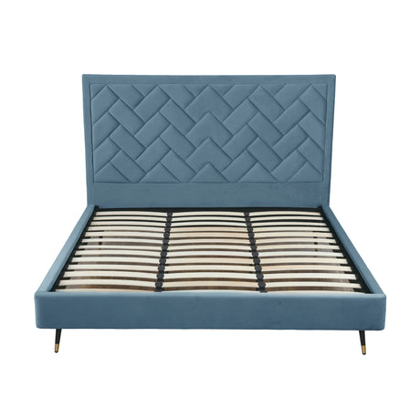 Crosby King-Size Bed in Blue - Ornate Home