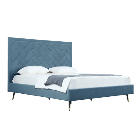 Crosby King-Size Bed in Blue - Ornate Home