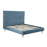 Crosby King-Size Bed in Blue - Ornate Home