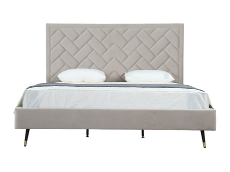 Crosby King-Size Bed in Greige - Ornate Home