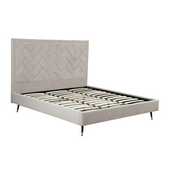 Crosby King-Size Bed in Greige - Ornate Home