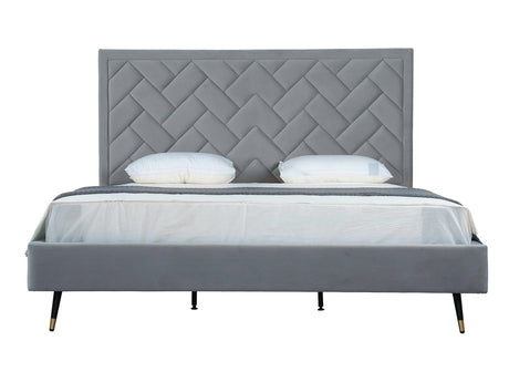 Crosby King-Size Bed in Grey - Ornate Home